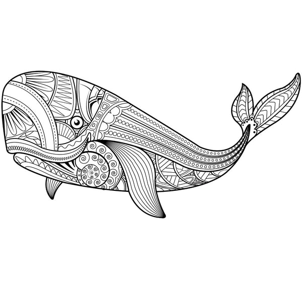 WHALE for Coloring Peel & Stick ANI0013