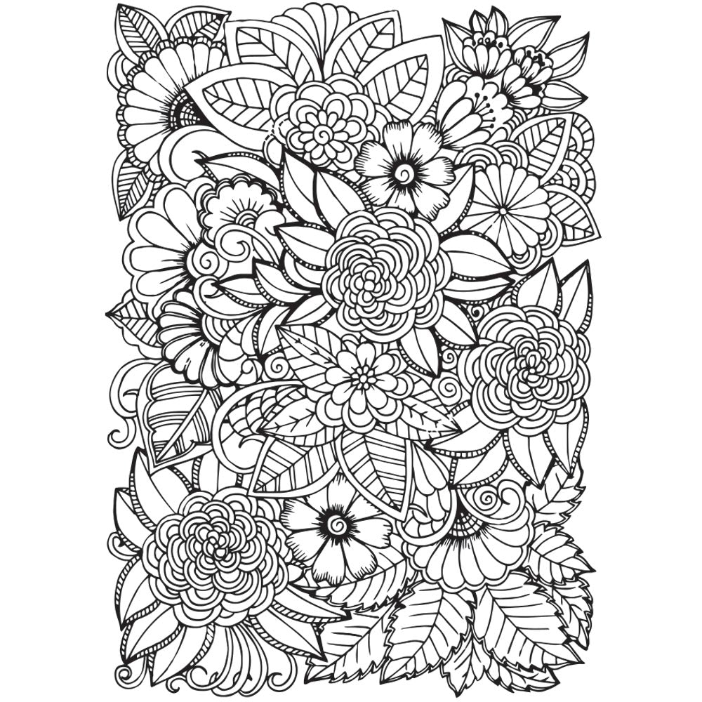 FLOWERS for Coloring Peel & Stick FLO0002