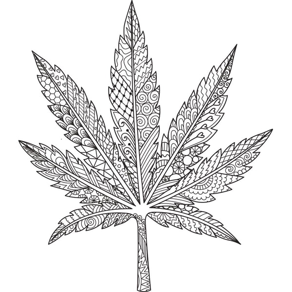 CANNABIS LEAF for Coloring Peel & Stick LIF0010