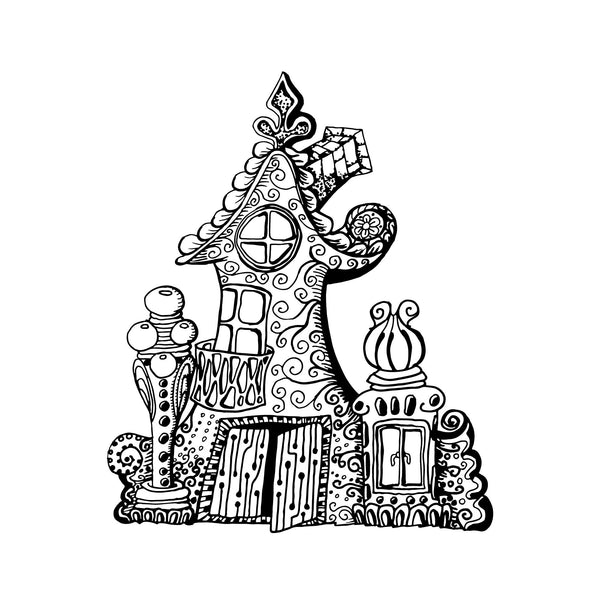 FAIRY HOUSE for Coloring Peel & Stick FAN0012