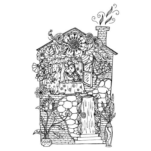 FAIRY HOUSE for Coloring Peel & Stick FAN0032