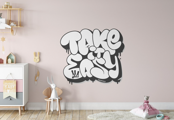 TAKE IT EASY Graffiti for Coloring Peel & Stick GRA0015