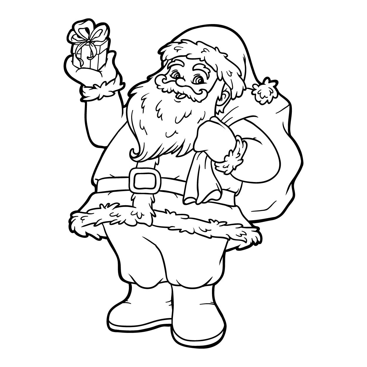 SANTA for Coloring Peel & Stick HOL0007