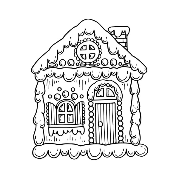 GINGERBREAD HOUSE for Coloring Peel & Stick HOL0011