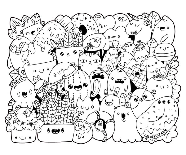 MONSTERS for Coloring Peel & Stick MON0007