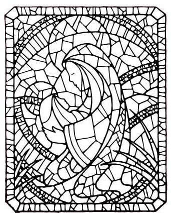 STAINED GLASS for Coloring Peel & Stick REL0001