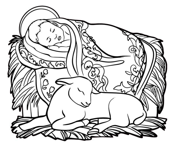 BABY JESUS for Coloring Peel & Stick REL0010