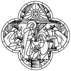 STAINED GLASS NATIVITY SCENE for Coloring Peel & Stick REL0012