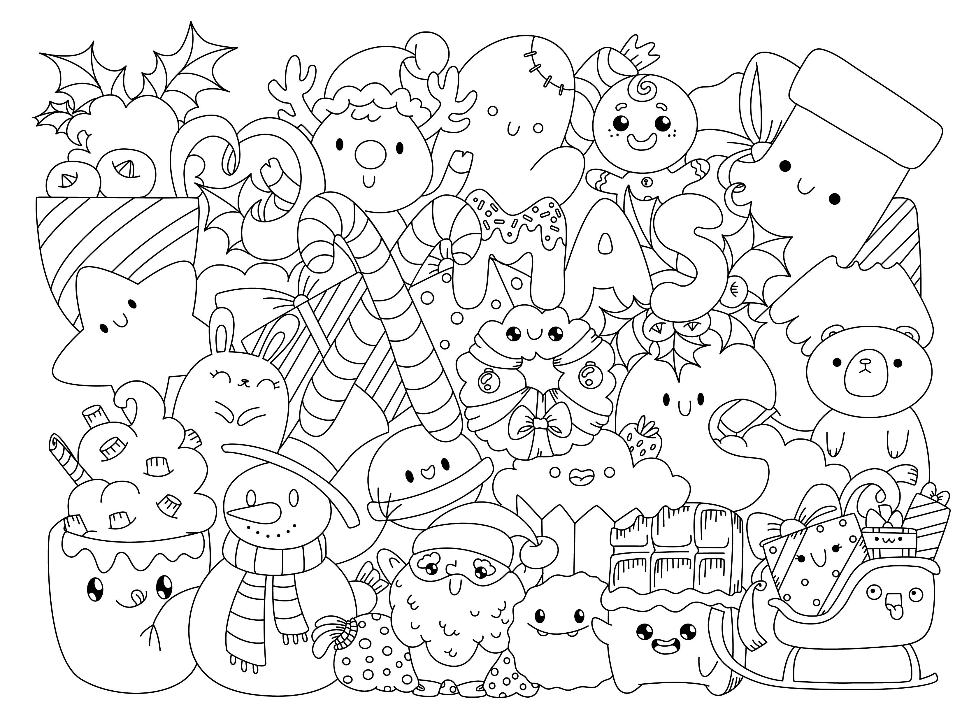CHRISTMAS MONSTERS for Coloring Peel & Stick MON0004
